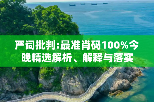 严词批判:最准肖码100%今晚精选解析、解释与落实