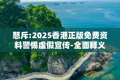怒斥:2025香港正版免费资料警惕虚假宣传-全面释义