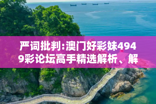 严词批判:澳门好彩妹4949彩论坛高手精选解析、解释与落实