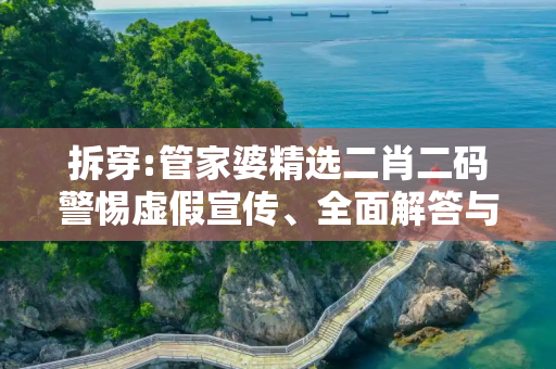 拆穿:管家婆精选二肖二码警惕虚假宣传、全面解答与解释