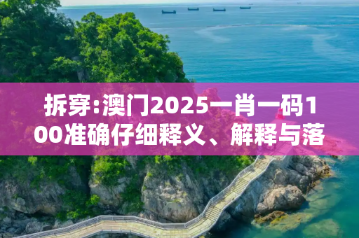 拆穿:澳门2025一肖一码100准确仔细释义、解释与落实