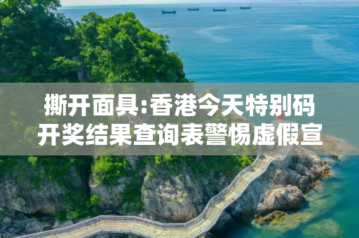 撕开面具:香港今天特别码开奖结果查询表警惕虚假宣传-全面释义、解释与落实