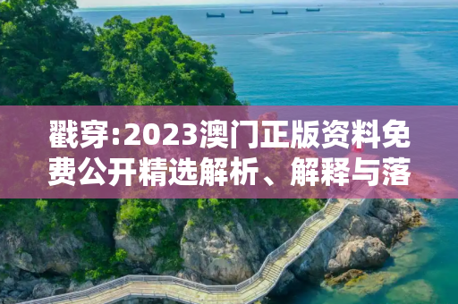 戳穿:2023澳门正版资料免费公开精选解析、解释与落实