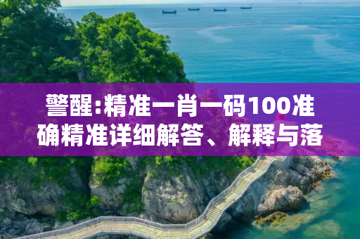 警醒:精准一肖一码100准确精准详细解答、解释与落实